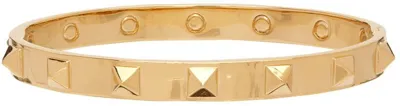 Valentino Garavani 5mm Rockstud Bangle Bracelet In Gold