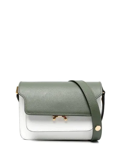 Marni Leather Shoulder Bag In Green