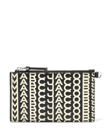 Marc Jacobs The Monogram Printed Wristlet In Black