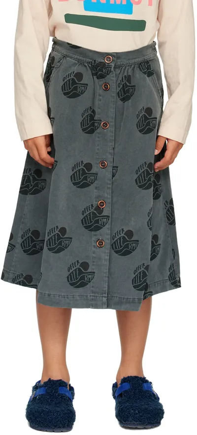 Bonmot Organic Kids Gray 'offer Life' Skirt In Good Night