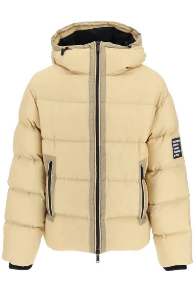 Dsquared2 Ripstop Nylon Down Jacket In Walnut