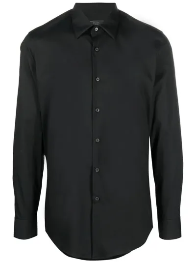 Prada Shirt In Nero