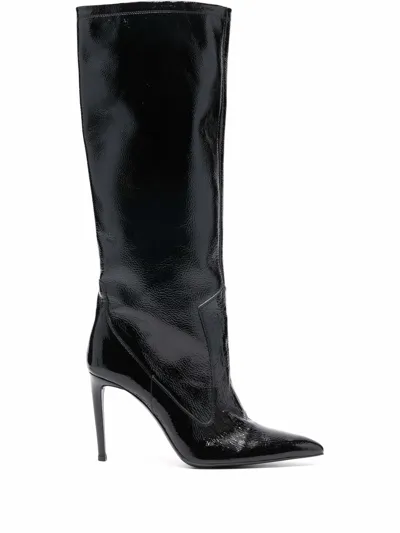 Ami Alexandre Mattiussi Stiletto-heel Pointed-toe Boots In Black