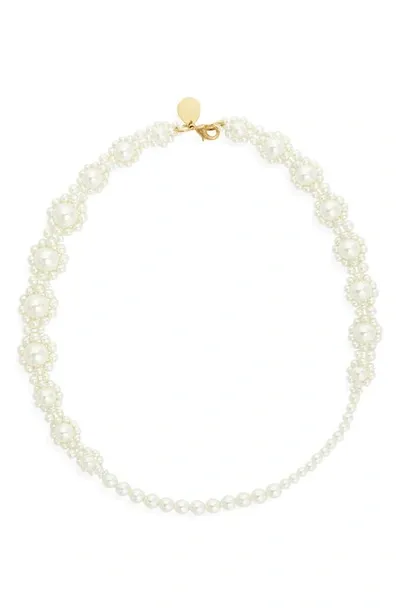 Simone Rocha Daisy Gold-tone Faux Pearl Necklace