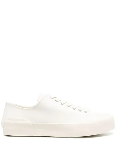 Jil Sander Convers In Canvas Fondo Gomma In White