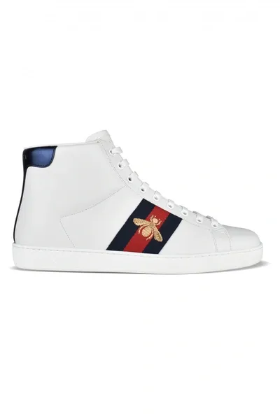 Gucci Bee Ace Sneakers In White