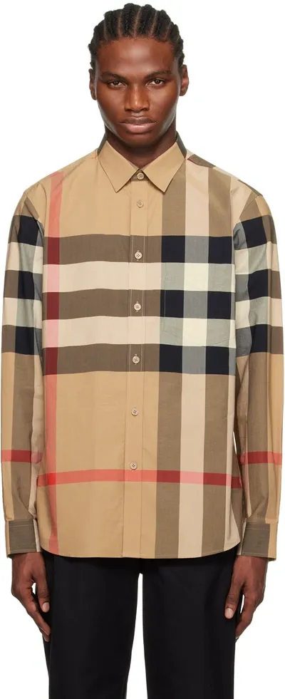 Burberry Beige Vintage Check Shirt In Archive Beige Ip Chk