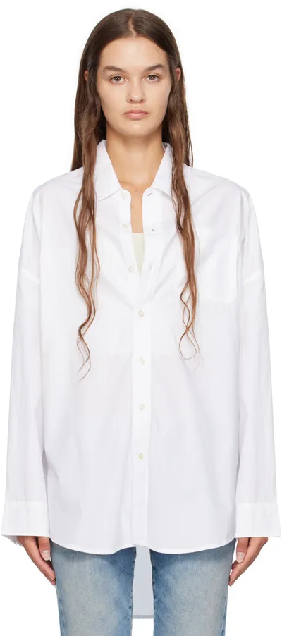 R13 White Drop Neck Shirt