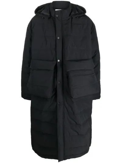 Henrik Vibskov Tabasco Padded Hooded Coat In Black