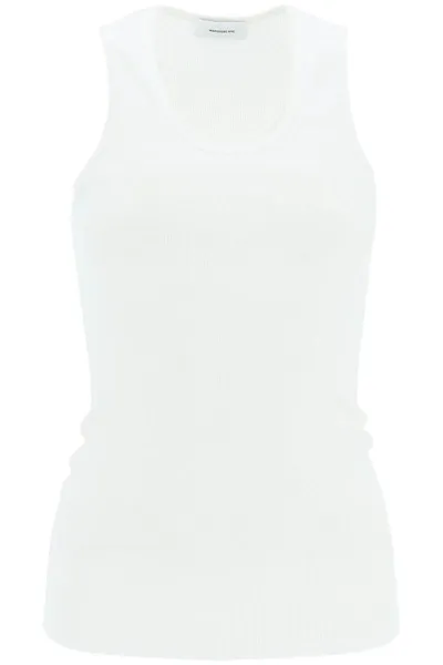 Wardrobe.nyc Ribbed Cotton Jersey Tank Top In White