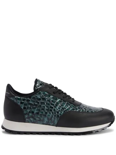 Giuseppe Zanotti Jimi Lace-up Sneakers In Blue