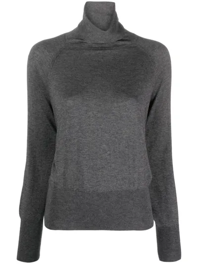 Wild Cashmere Diana High-neck Jumper In Grey