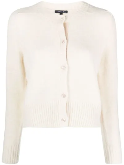 Soeur Knitted Crew-neck Cardigan In Neutrals