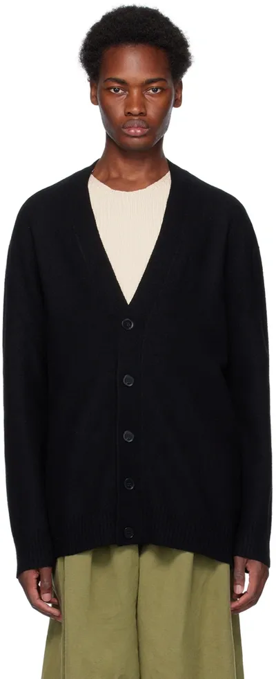 Jil Sander Wool Cardigan In Black