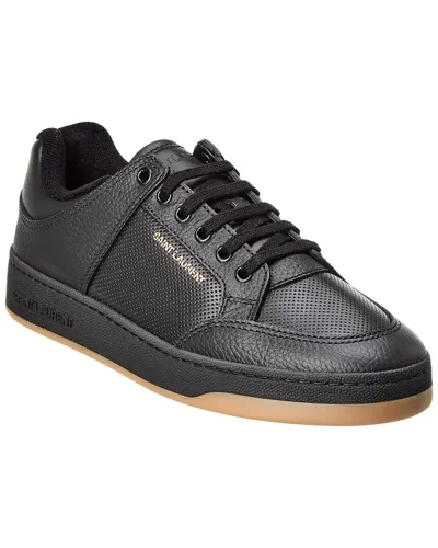 Saint Laurent 20mm Sl61 Low Top Leather Sneakers In Black