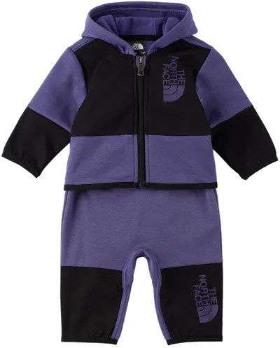 The North Face Kids' Baby Purple Winter Warm Sweatsuit In I0d Cave Blue