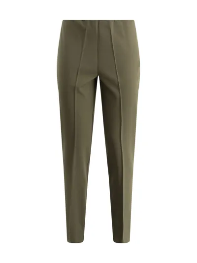 P.a.r.o.s.h Mid-rise Tapered Virgin Wool Trousers In Green