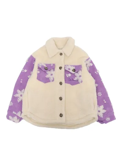 Mc2 Saint Barth Kids' Snowflakes Over Shirt In Cream