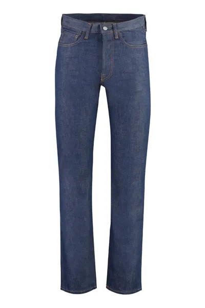 Acne Studios 5 Pocket Straight Leg Jeans In Blue