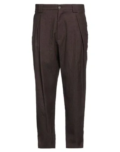 Giorgio Armani Man Pants Cocoa Size 40 Virgin Wool In Brown