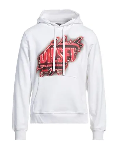 Diesel Mens White Sweatshirt