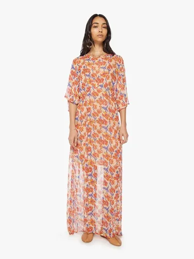 Natalie Martin Lily Dress Water Color Clementine Sweater (also In M) In Orange