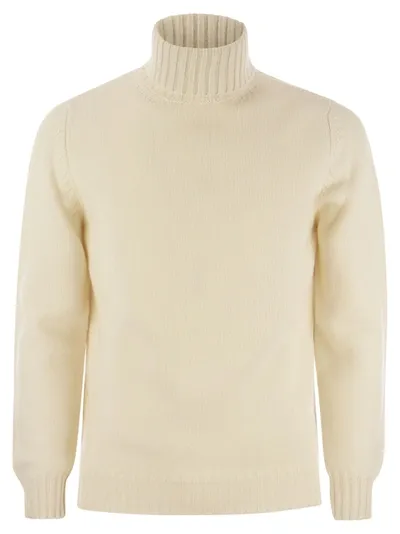 Fedeli Derby 428 - Cashmere Turtleneck Jumper In Cream