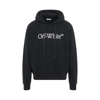 Off-white Big Bookish Skate Fit Hoodie In Black