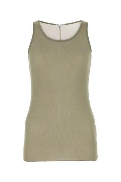 Ami Alexandre Mattiussi Ami Woman Dove Grey Viscose Blend Tank Top In Brown