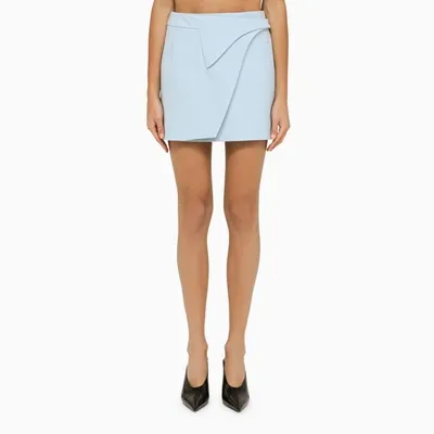 Wardrobe.nyc Wrap-around Miniskirt In Blue