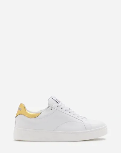 Lanvin Ddb0 Leather Sneakers In White