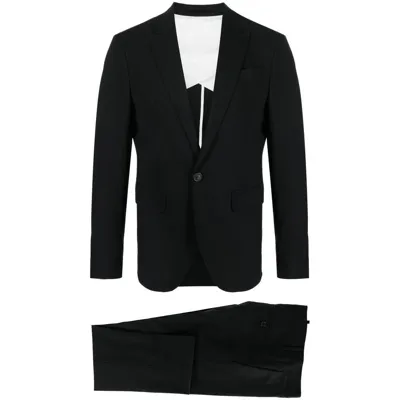 Dsquared2 Black Virgin Wool Tokyo Suit