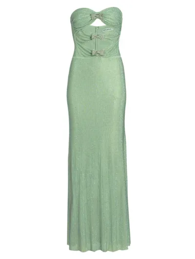 Self-portrait Day Evening Dress In Green