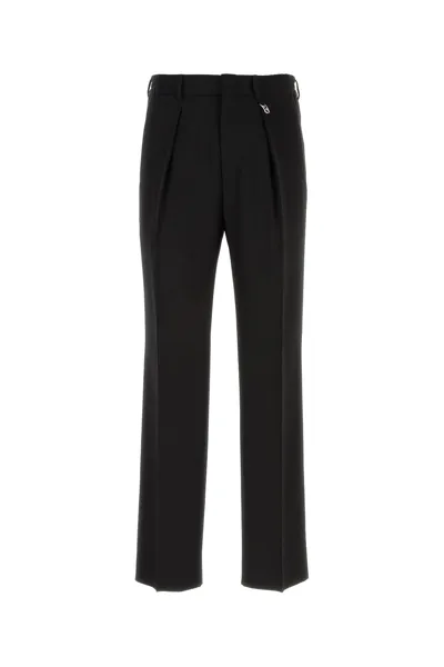 Fendi Black Wool Crepe Trousers