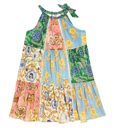 Zimmermann Kids' Little Girl's & Girl's Junie Patchwork Print Halter Dress In Spliced