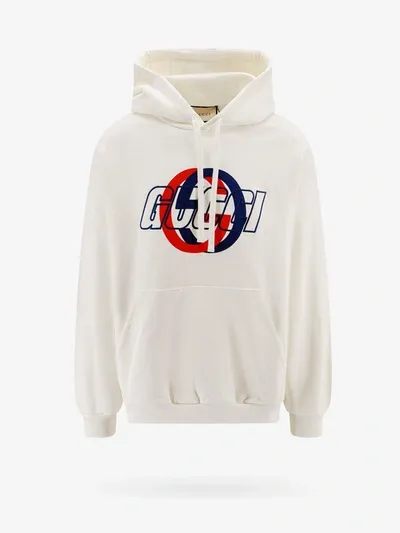 Gucci Cotton Jersey Hooded Sweatshirt In White