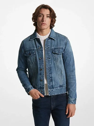 Michael Kors Denim Trucker Jacket In Blue