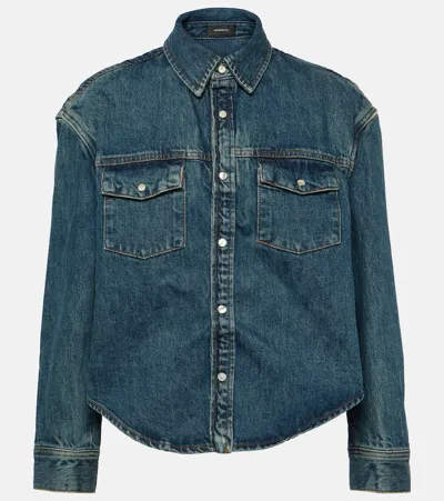 Wardrobe.nyc Indigo Oversized Denim Jacket In Blue