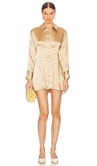 L'academie Imogen Mini Dress In Neutral