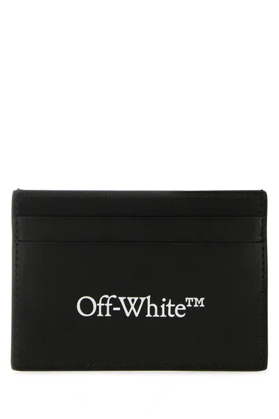 Off-white Off White Man Black Leather Card Holder