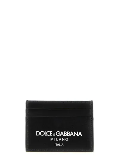 Dolce & Gabbana Logo Print Cardholder In White/black