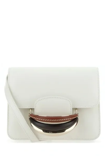 Chloé Chloe Woman Ivory Leather Kattie Clutch In White