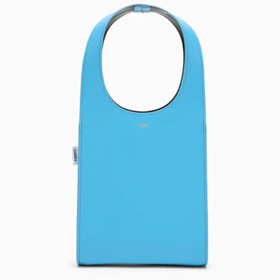 Coperni Micro Swipe Tote Bag Light Blue Leather