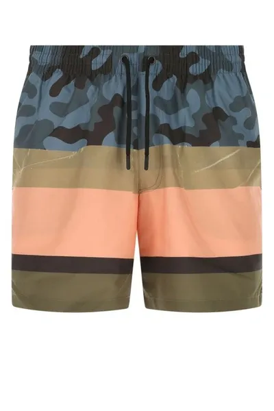 Dries Van Noten Man Printed Nylon Bermuda Shorts In Multicolor