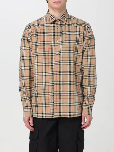 Burberry Shirt  Men Color Beige In Cream