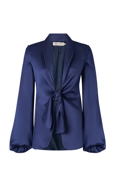 Silvia Tcherassi Leo Wrap Evening Jacket In Purple