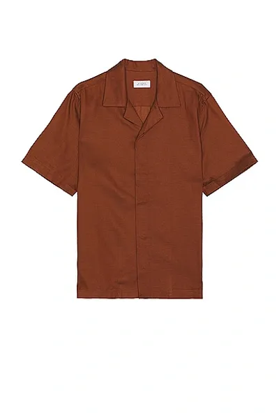 Saturdays Surf Nyc York Camp Collar Short Sleeve Shirt In Tortoise Shell