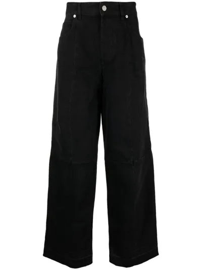 Isabel Marant Black Cotton Blend Trousers