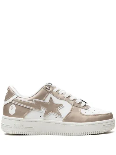 A Bathing Ape Bape Sta #4 "beige" Sneakers In Pattern