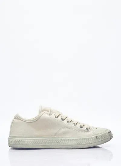 Acne Studios Canvas Low Top Sneakers In Beige